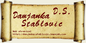 Damjanka Stablović vizit kartica
